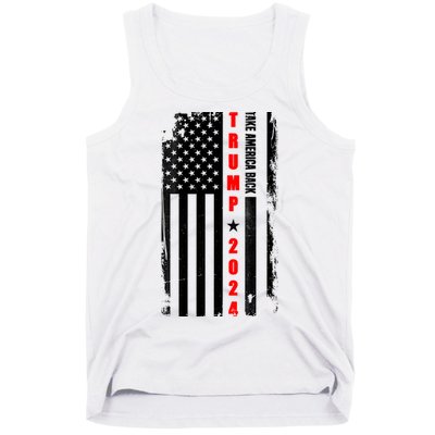 Trump 2024 Take America Back USA Flag Tank Top