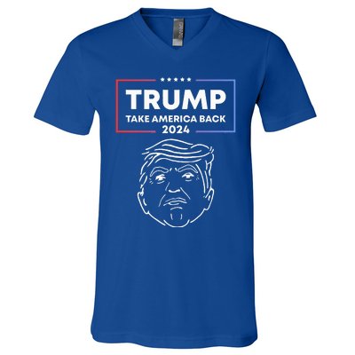 Trump 2024 Take America Back Election The Return V-Neck T-Shirt