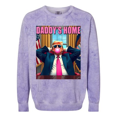 Trump 2024 Take America Back Daddys Home Colorblast Crewneck Sweatshirt