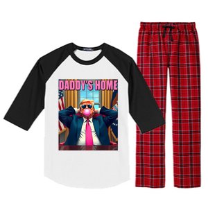 Trump 2024 Take America Back Daddys Home Raglan Sleeve Pajama Set