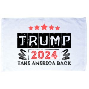 Trump 2024 Take America Back Slogan Microfiber Hand Towel