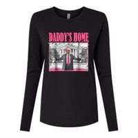 Trump 2024 Take America Back Daddys Home Christmas Womens Cotton Relaxed Long Sleeve T-Shirt