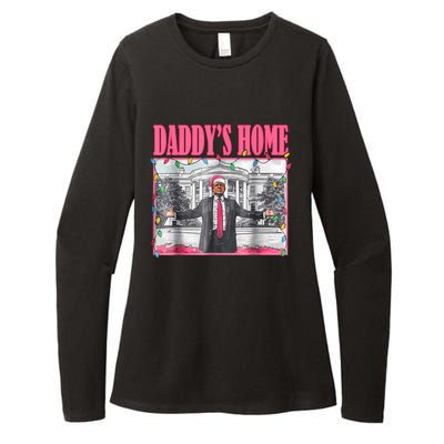 Trump 2024 Take America Back Daddys Home Christmas Womens CVC Long Sleeve Shirt