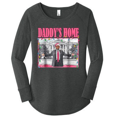 Trump 2024 Take America Back Daddys Home Christmas Women's Perfect Tri Tunic Long Sleeve Shirt