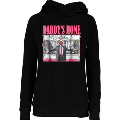 Trump 2024 Take America Back Daddys Home Christmas Womens Funnel Neck Pullover Hood