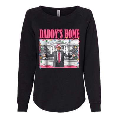 Trump 2024 Take America Back Daddys Home Christmas Womens California Wash Sweatshirt