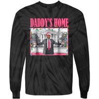 Trump 2024 Take America Back Daddys Home Christmas Tie-Dye Long Sleeve Shirt