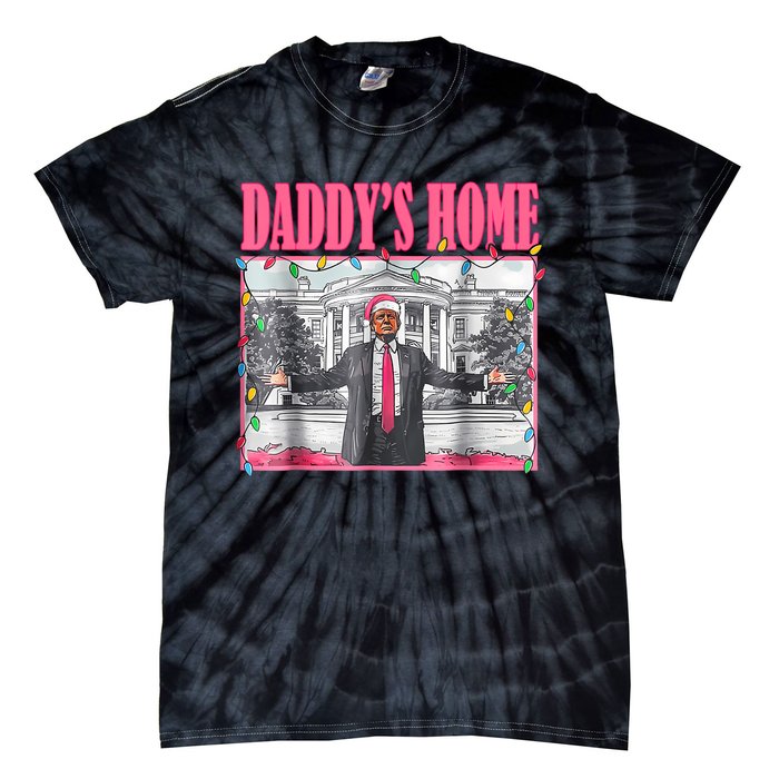 Trump 2024 Take America Back Daddys Home Christmas Tie-Dye T-Shirt