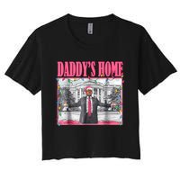 Trump 2024 Take America Back Daddys Home Christmas Women's Crop Top Tee