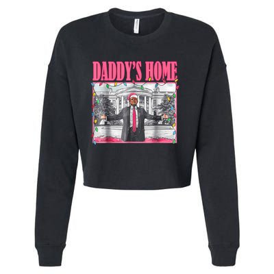 Trump 2024 Take America Back Daddys Home Christmas Cropped Pullover Crew