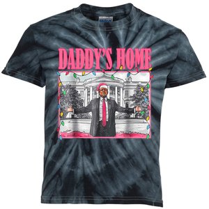 Trump 2024 Take America Back Daddys Home Christmas Kids Tie-Dye T-Shirt