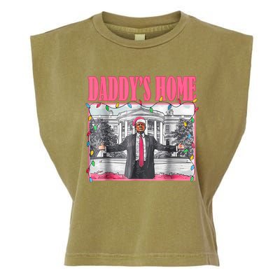 Trump 2024 Take America Back Daddys Home Christmas Garment-Dyed Women's Muscle Tee