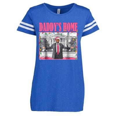 Trump 2024 Take America Back Daddys Home Christmas Enza Ladies Jersey Football T-Shirt