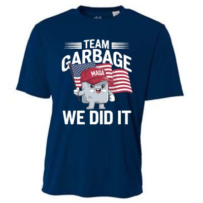 Trump 2024 Team Garbage Victory Trump 47th President Cooling Performance Crew T-Shirt