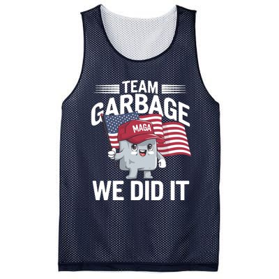 Trump 2024 Team Garbage Victory Trump 47th President Mesh Reversible Basketball Jersey Tank