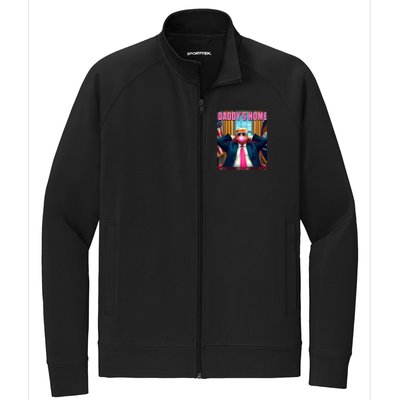 Trump 2024 Take America Back DaddyS Home Stretch Full-Zip Cadet Jacket