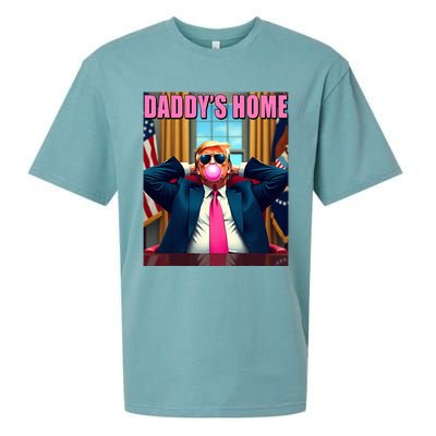 Trump 2024 Take America Back DaddyS Home Sueded Cloud Jersey T-Shirt