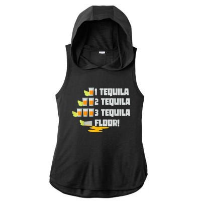 Tequila 2 Tequila 3 Tequila Floor Cinco De Mayo Ladies PosiCharge Tri-Blend Wicking Draft Hoodie Tank