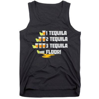 Tequila 2 Tequila 3 Tequila Floor Cinco De Mayo Tank Top