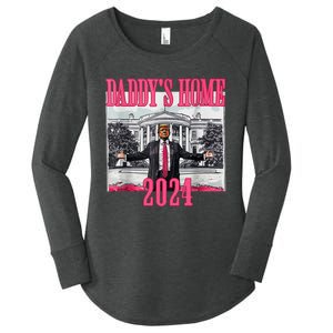 Trump 2024 Take America Back Daddys Home Trump 2024 Women's Perfect Tri Tunic Long Sleeve Shirt