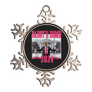 Trump 2024 Take America Back Daddys Home Trump 2024 Metallic Star Ornament