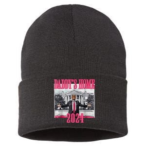 Trump 2024 Take America Back Daddys Home Trump 2024 Sustainable Knit Beanie