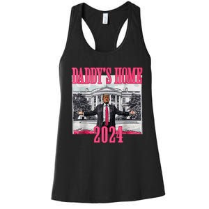 Trump 2024 Take America Back Daddys Home Trump 2024 Women's Racerback Tank