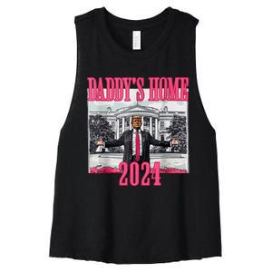 Trump 2024 Take America Back Daddys Home Trump 2024 Women's Racerback Cropped Tank