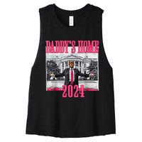 Trump 2024 Take America Back Daddys Home Trump 2024 Women's Racerback Cropped Tank