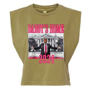 Trump 2024 Take America Back Daddys Home Trump 2024 Garment-Dyed Women's Muscle Tee