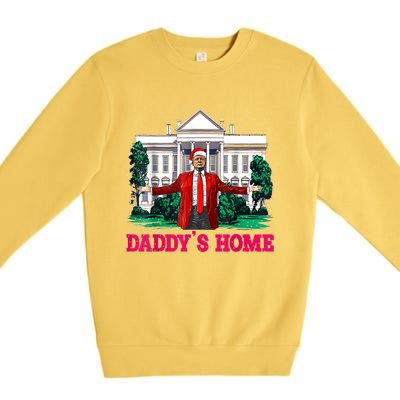 Trump 2024 Take America Back Daddys Home Christmas Premium Crewneck Sweatshirt