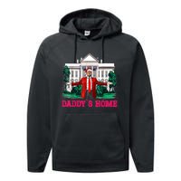 Trump 2024 Take America Back Daddys Home Christmas Performance Fleece Hoodie