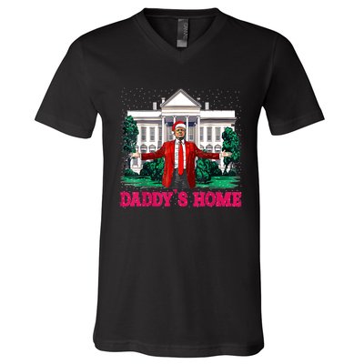 Trump 2024 Take America Back Daddys Home Christmas V-Neck T-Shirt