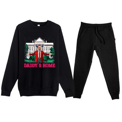 Trump 2024 Take America Back Daddys Home Christmas Premium Crewneck Sweatsuit Set