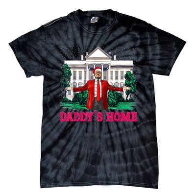 Trump 2024 Take America Back Daddys Home Christmas Tie-Dye T-Shirt