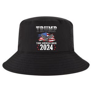 Trump 2024 Take America Back Grunge Cool Comfort Performance Bucket Hat