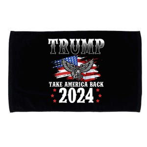 Trump 2024 Take America Back Grunge Microfiber Hand Towel