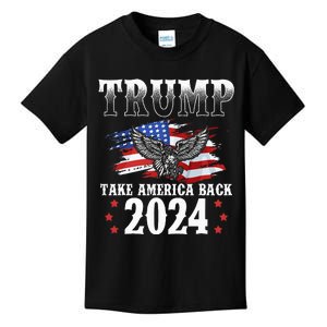 Trump 2024 Take America Back Grunge Kids T-Shirt