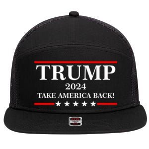 Trump 2024 Take America Back USA President Vote 7 Panel Mesh Trucker Snapback Hat