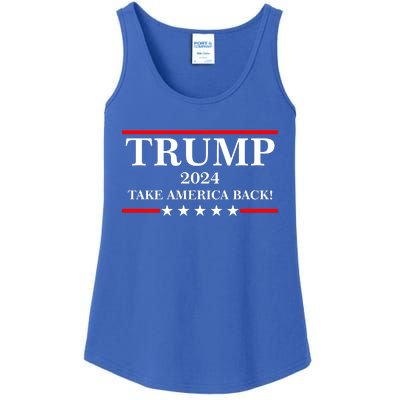 Trump 2024 Take America Back USA President Vote Ladies Essential Tank