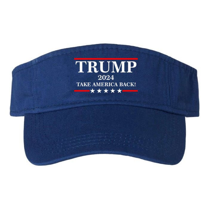 Trump 2024 Take America Back USA President Vote Valucap Bio-Washed Visor