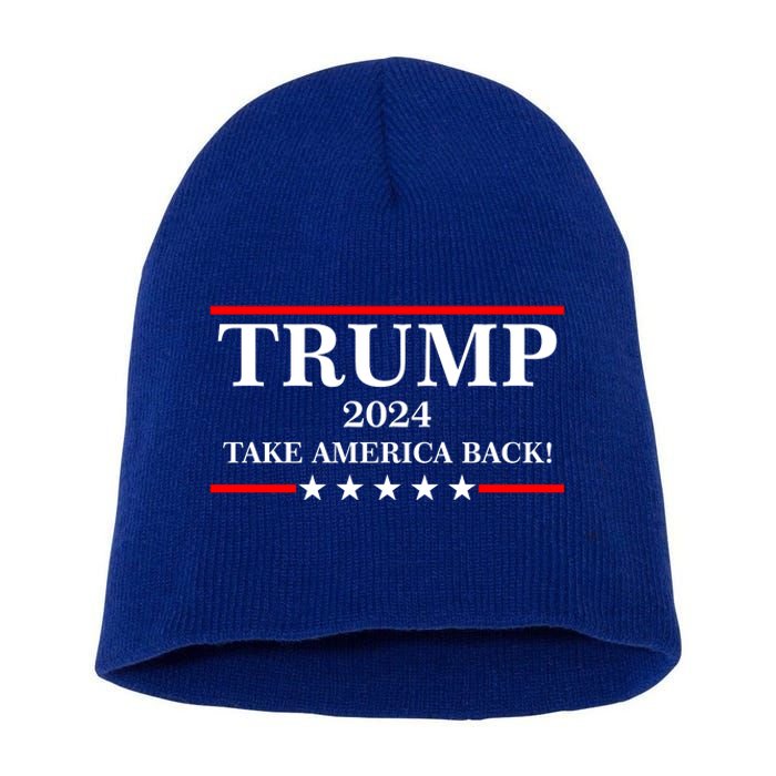 Trump 2024 Take America Back USA President Vote Short Acrylic Beanie