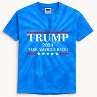 Trump 2024 Take America Back USA President Vote Kids Tie-Dye T-Shirt