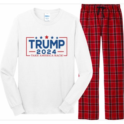 Trump 2024 Take America Back Long Sleeve Pajama Set