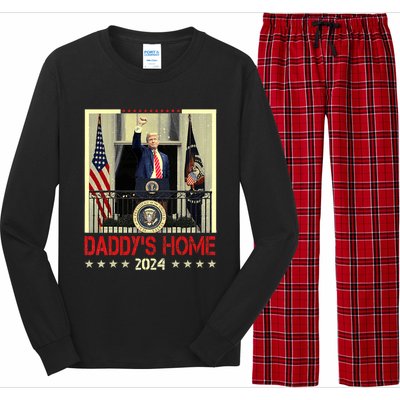 Trump 2024 Take America Back DaddyS Home Trump 2024 Long Sleeve Pajama Set