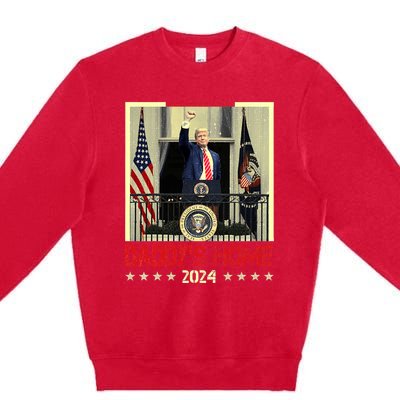 Trump 2024 Take America Back DaddyS Home Trump 2024 Premium Crewneck Sweatshirt