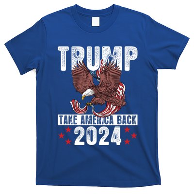 Trump 2024 Take America Back American Flag Trump 4th Of July Gift T-Shirt