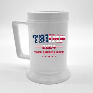 Trump 2024 Take America Back Election Flag Beer Stein