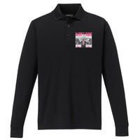 Trump 2024 Take America Back DaddyS Home Trump 2024 Performance Long Sleeve Polo