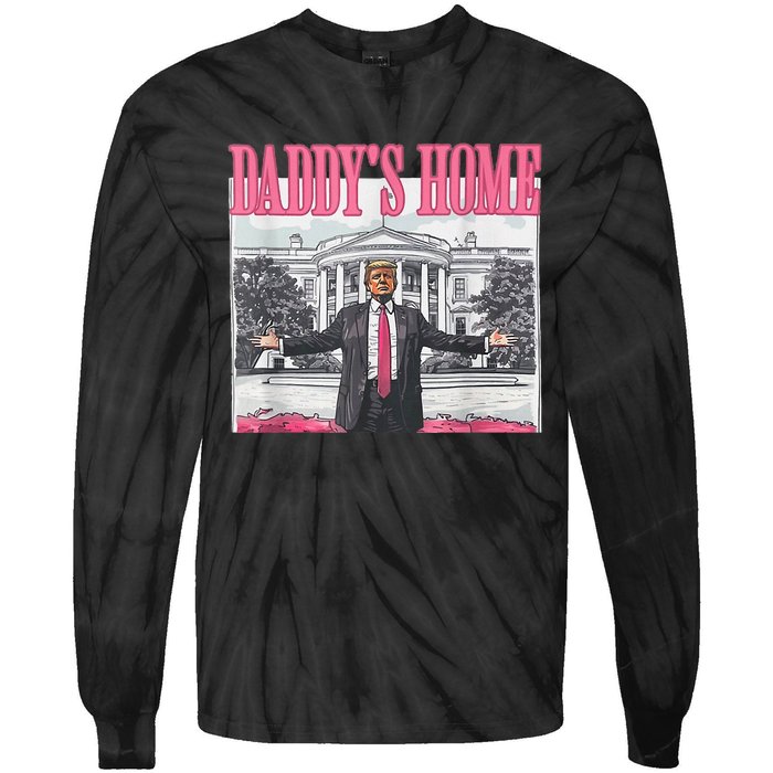 Trump 2024 Take America Back DaddyS Home Trump 2024 Tie-Dye Long Sleeve Shirt